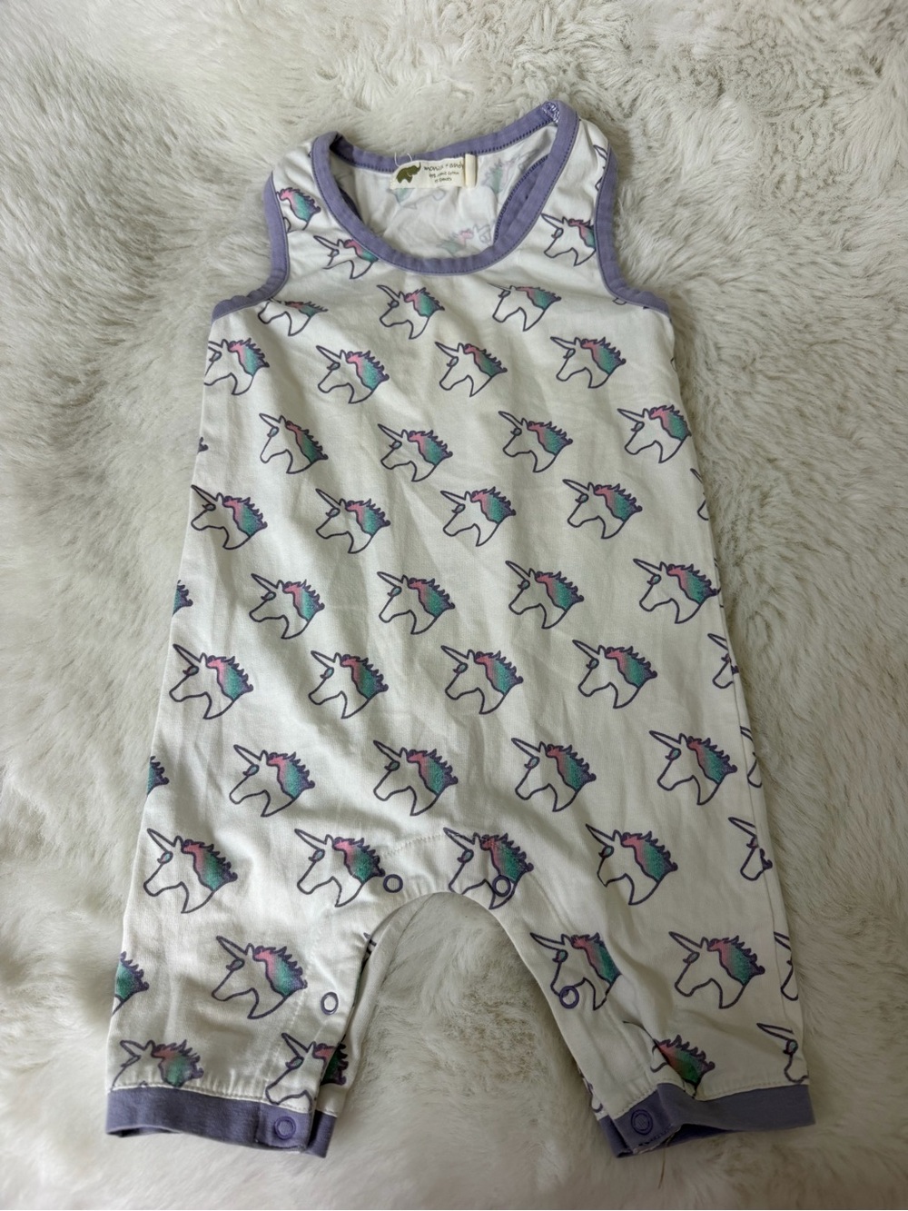 Monica+andy shortalls unicorn 12-18 months